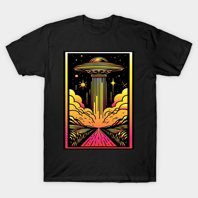 Flying Saucer T-Shirt by ArtFactoryAI